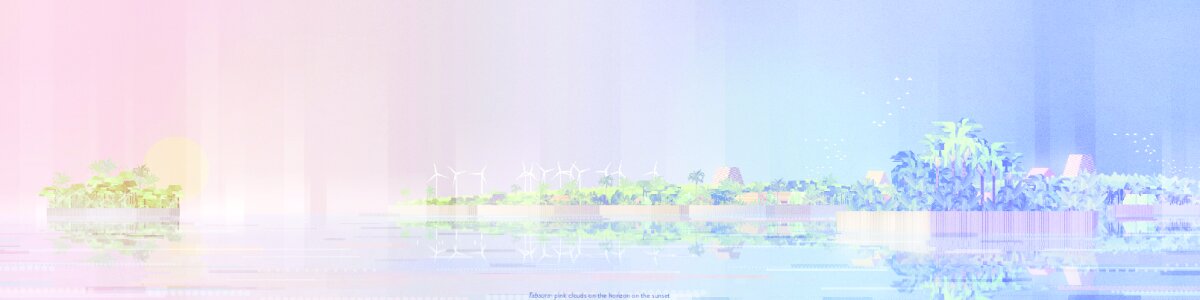Bajeczna panorama Kiribati przyszłości, fot. YAC (rys. Marcin Kitala)