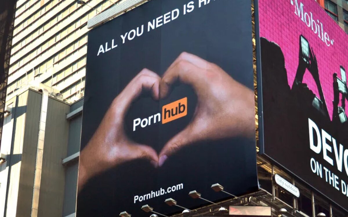 Jedna z reklam promujących Pornhub w USA, fot. The Verge