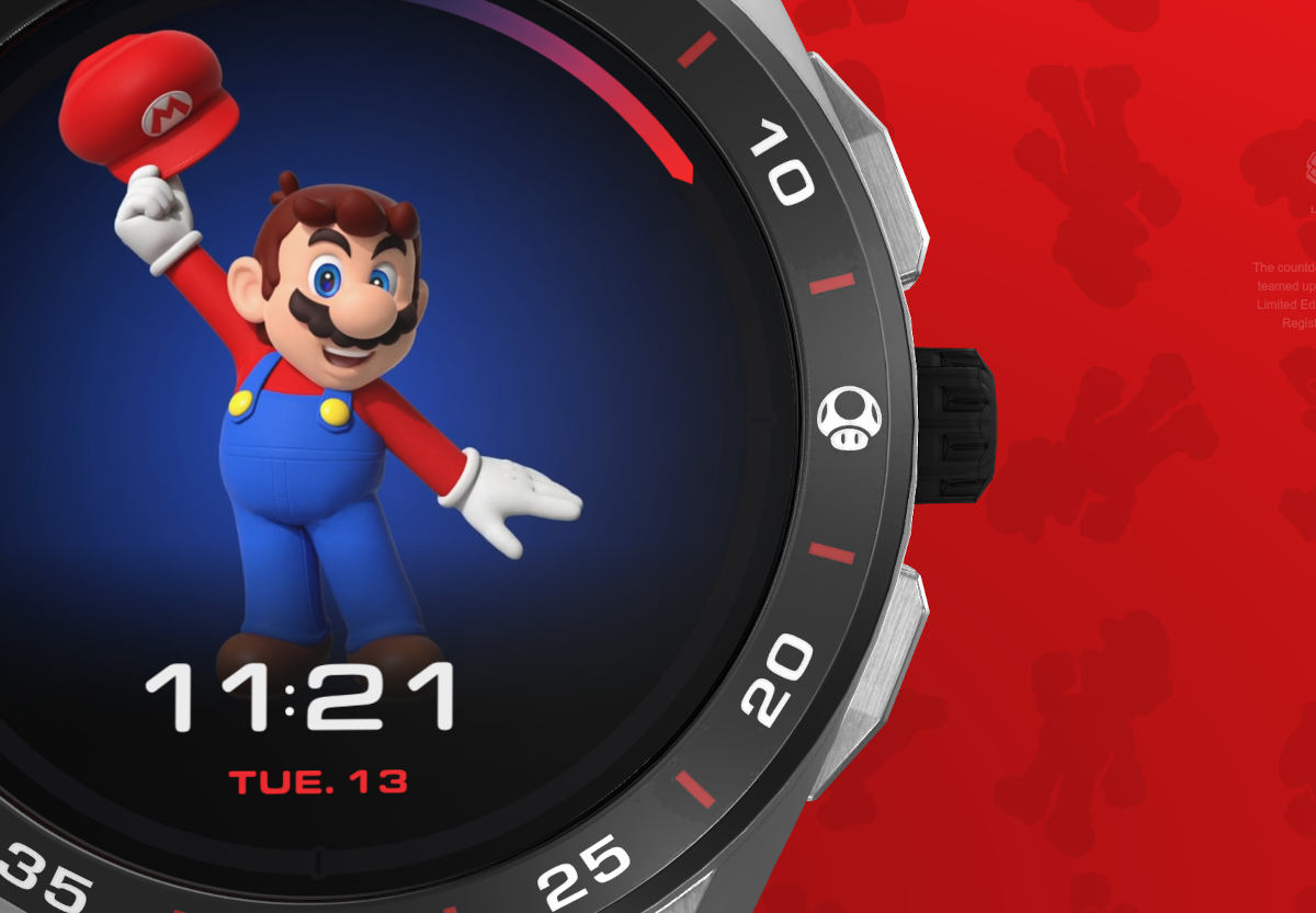 Superelegancki smartwatch TAG Heuer… w estetyce "Super Mario Bros."
