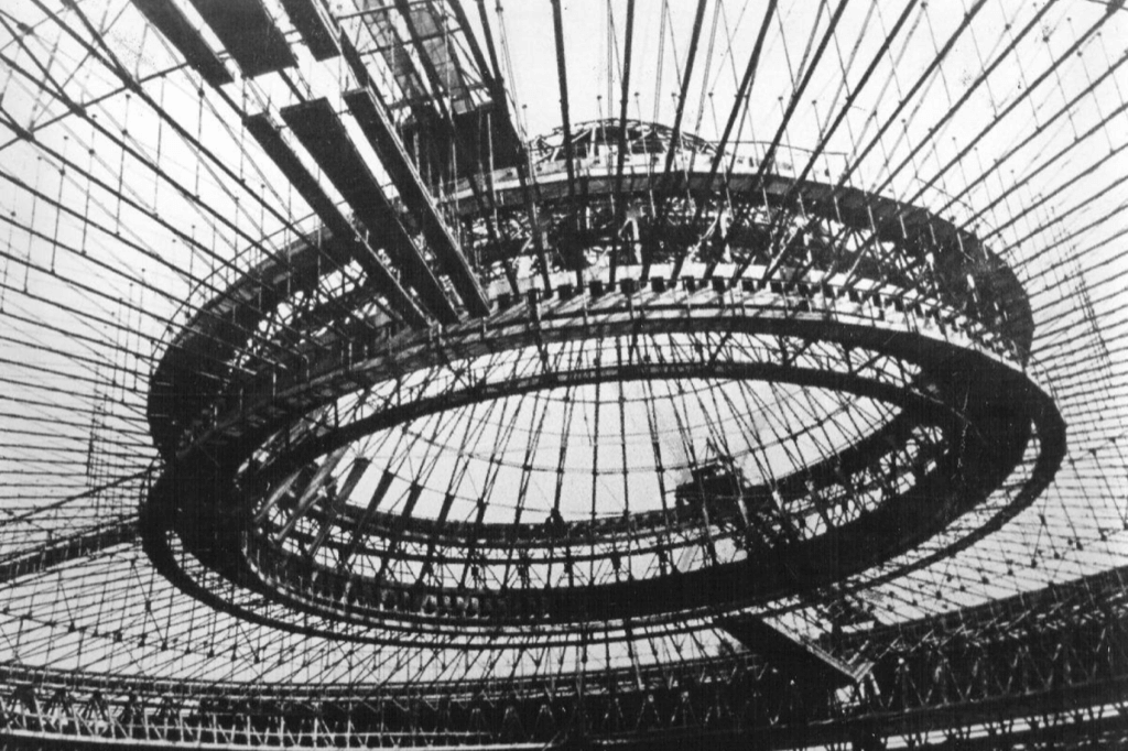 Spodek, Konstrukcja dachu Spodka (lata 1967-1968), Instytut Dokumentacji Architektury Biblioteki Śląskiej
