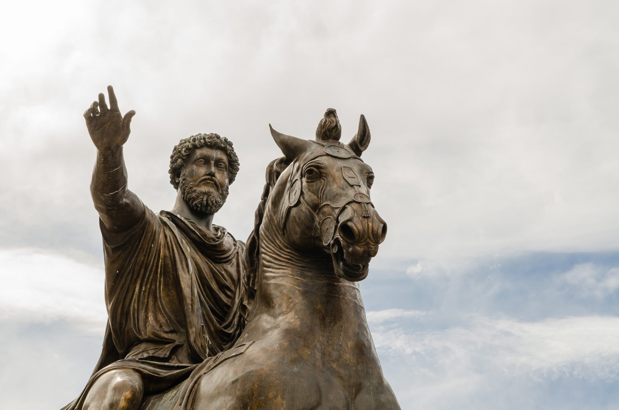 Pomnik konny Marka Aureliusza znajdujący się na rzymskim Kapitolu